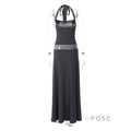 Eleanor Sequin Halter Maxi Dress [IZDUHGT6]