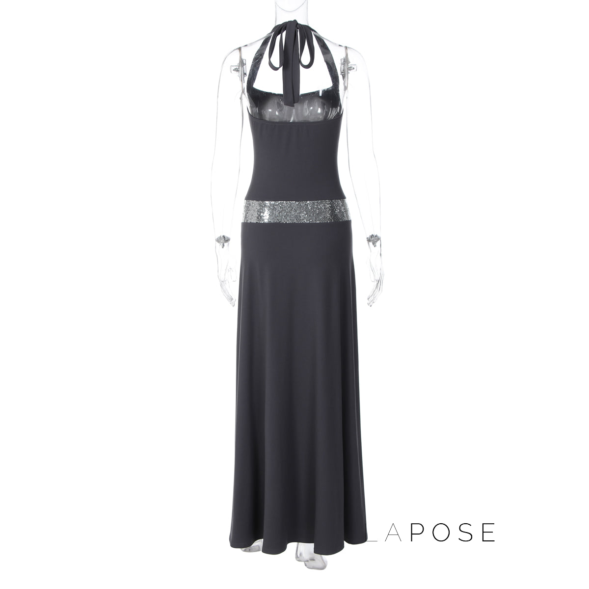 Eleanor Sequin Halter Maxi Dress [IZDUHGT6]