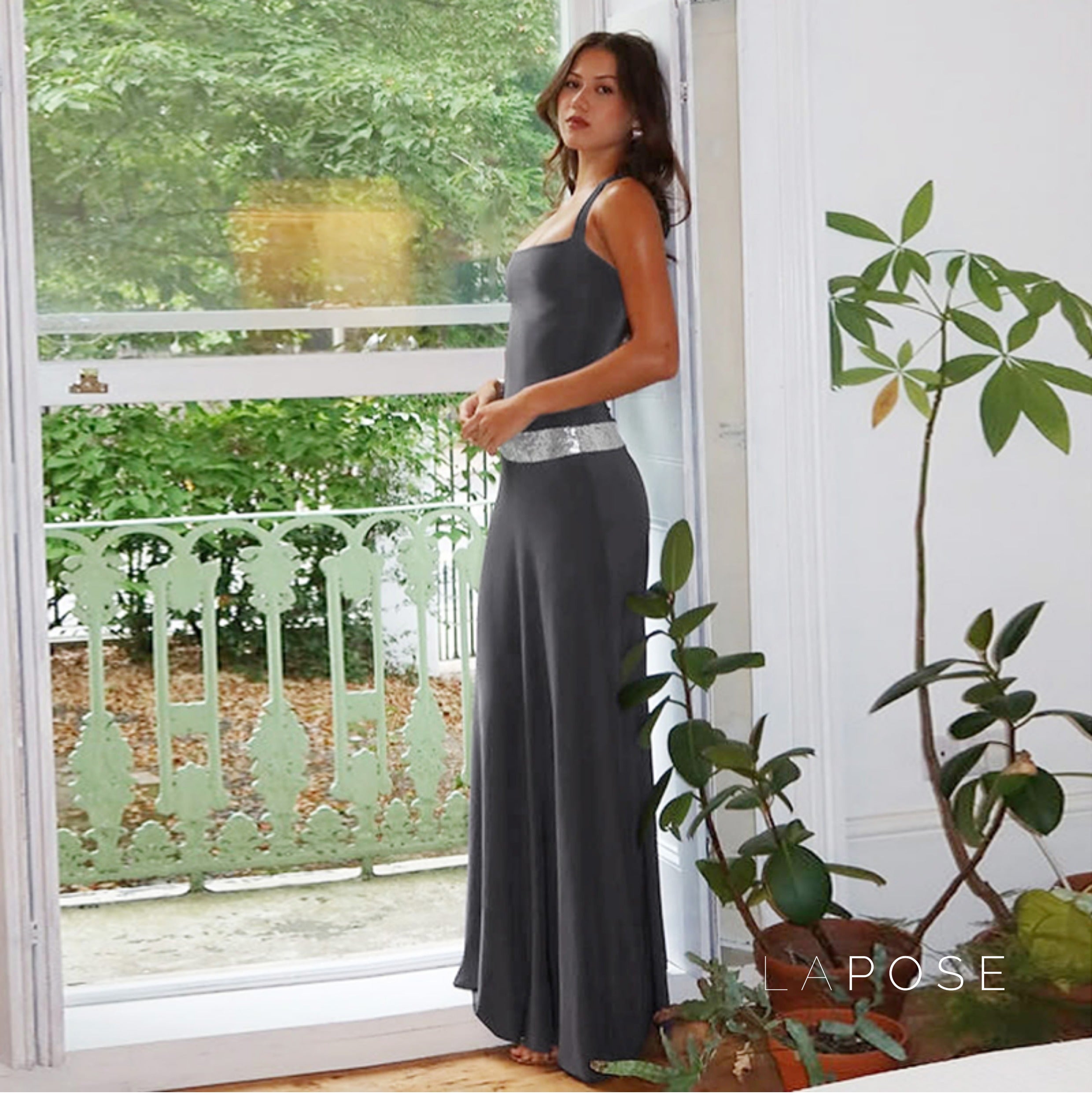 Eleanor Sequin Halter Maxi Dress [WHP4K93Q]