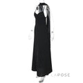 Eleanore Polka Dot Halter Maxi Dress [ABKRGZER]