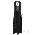 Eleanore Polka Dot Halter Maxi Dress [1RGFC4Z5]