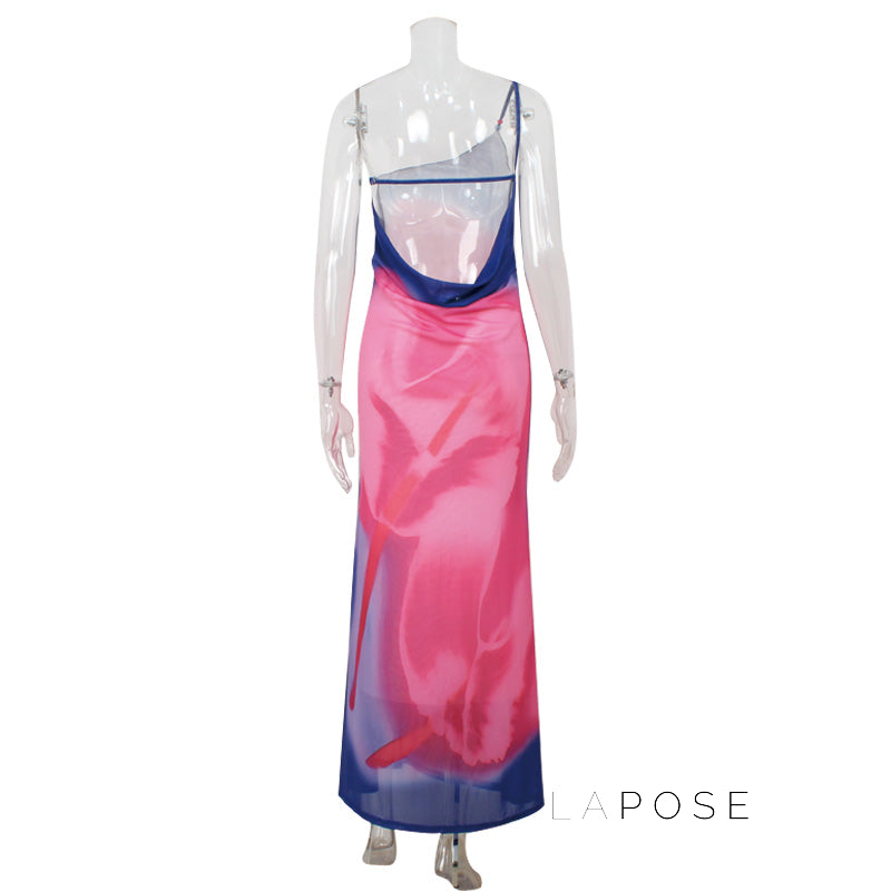 Elena Printed Cut-Out Mini Dress [WVSXHM5E]
