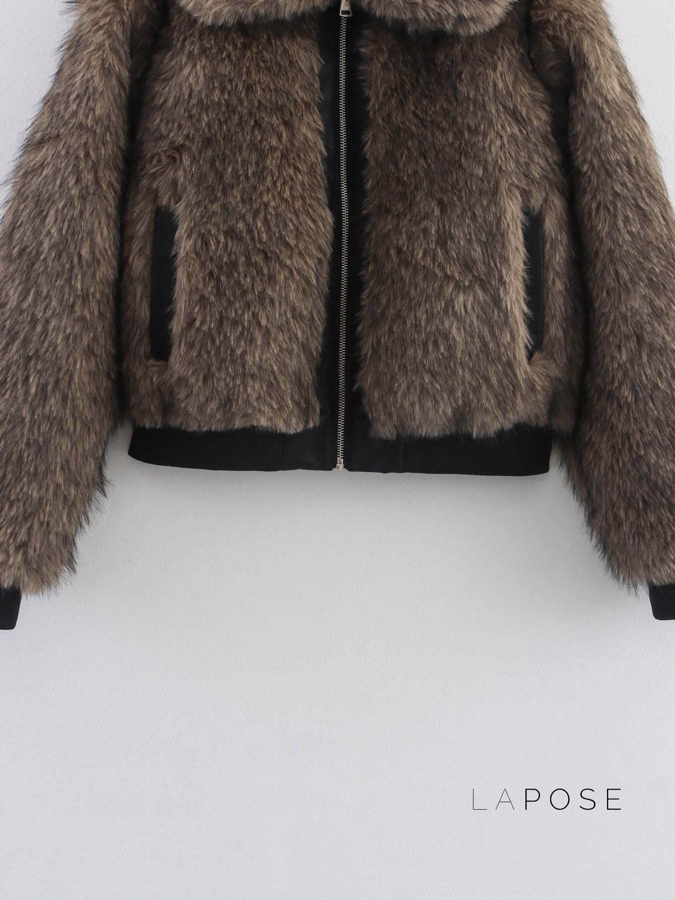Eleonore Colorblock Faux Shearling Jacket [47MTSR2H]
