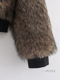 Eleonore Colorblock Faux Shearling Jacket [F59PBNMX]