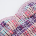 Elif Strapless Plaid Crop Top