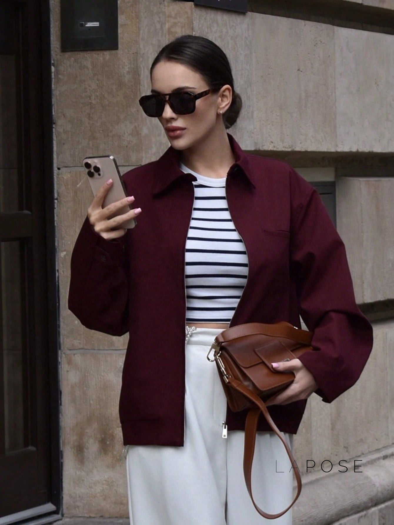 Eliza Collared Bomber Jacket [BW0QA62A]