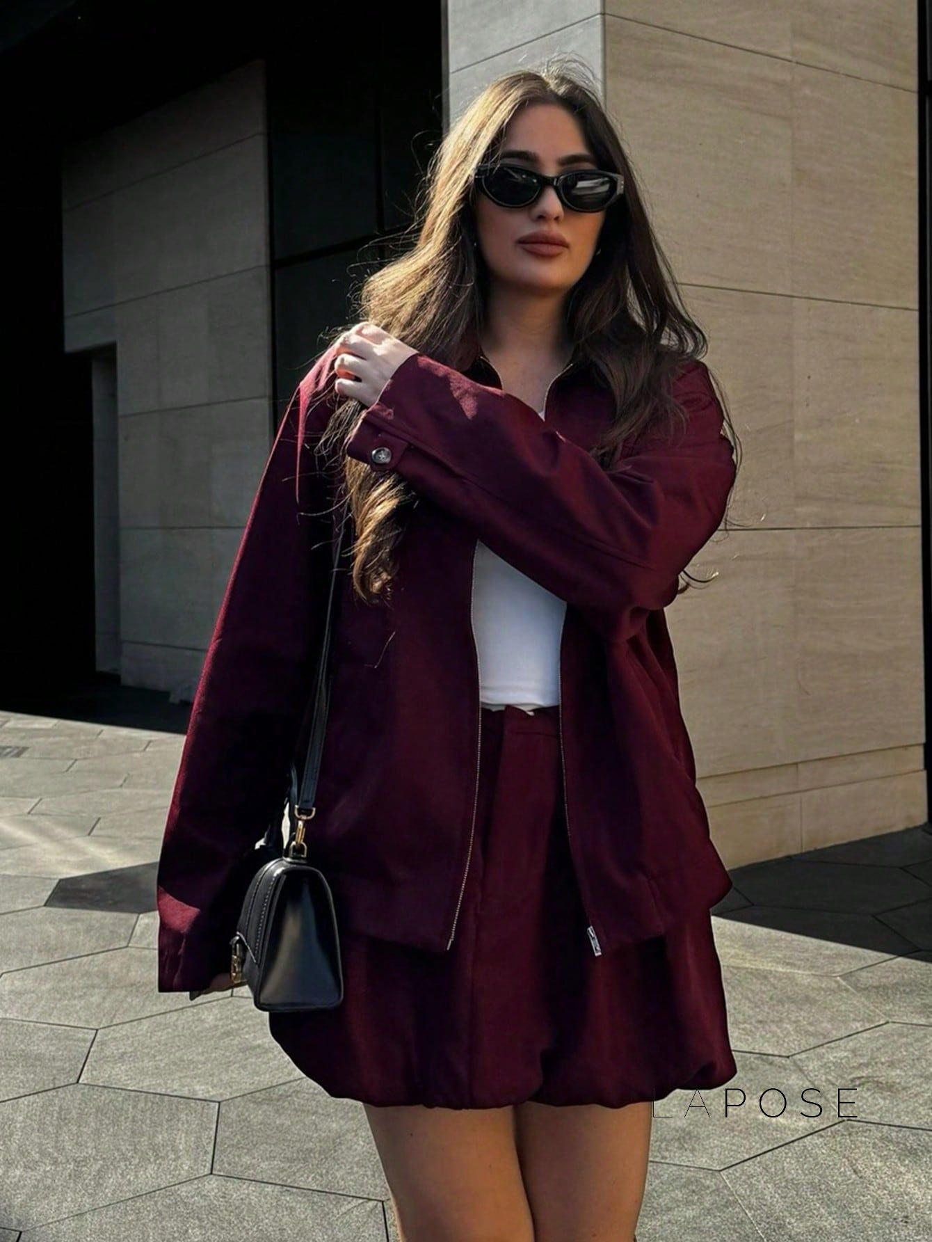 Eliza Collared Bomber Jacket [S95FJXK8]