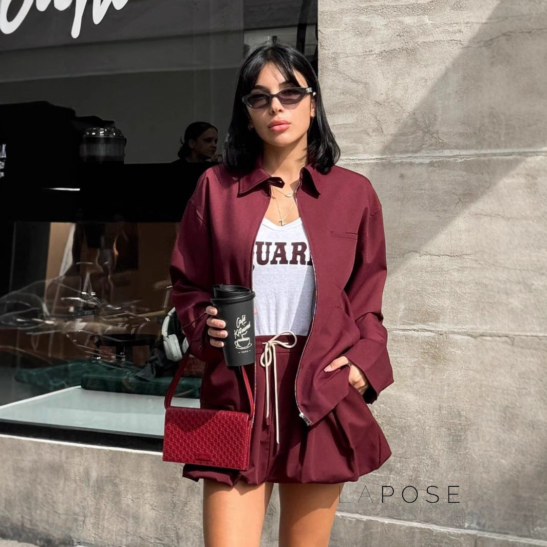 Eliza Collared Bomber Jacket [XL6GI9TA]