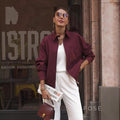 Eliza Collared Bomber Jacket [N63A9EBU]