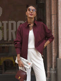 Eliza Collared Bomber Jacket [QWI5GHIA]