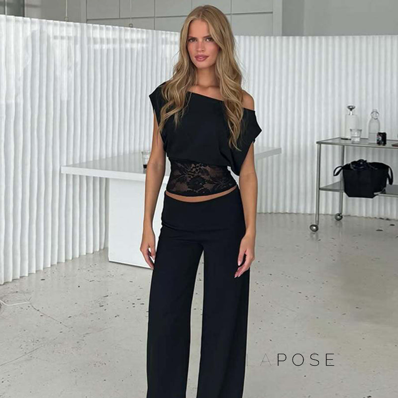 Elize Lace Off Shoulder Top [THMHNNY7]