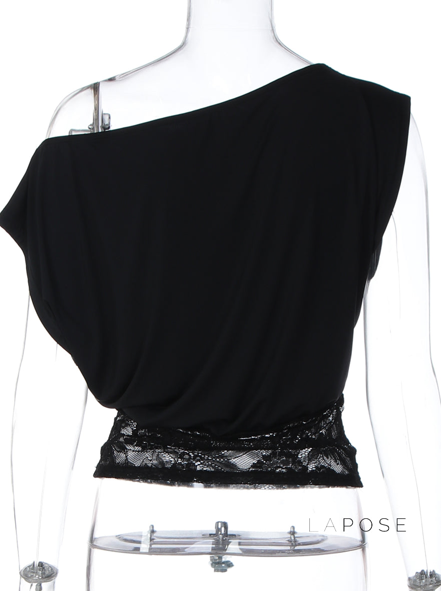 Elize Lace Off Shoulder Top [F6MANPI7]