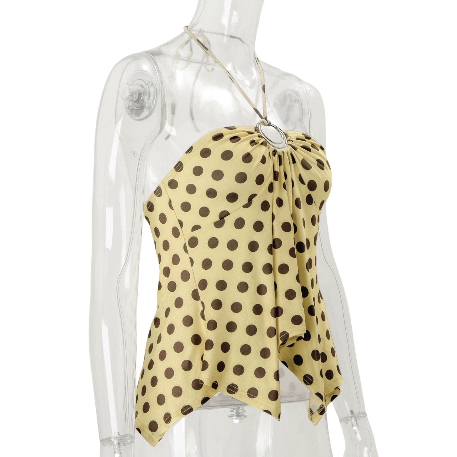 LaPose - Ellaina Polka Dot Halter Top