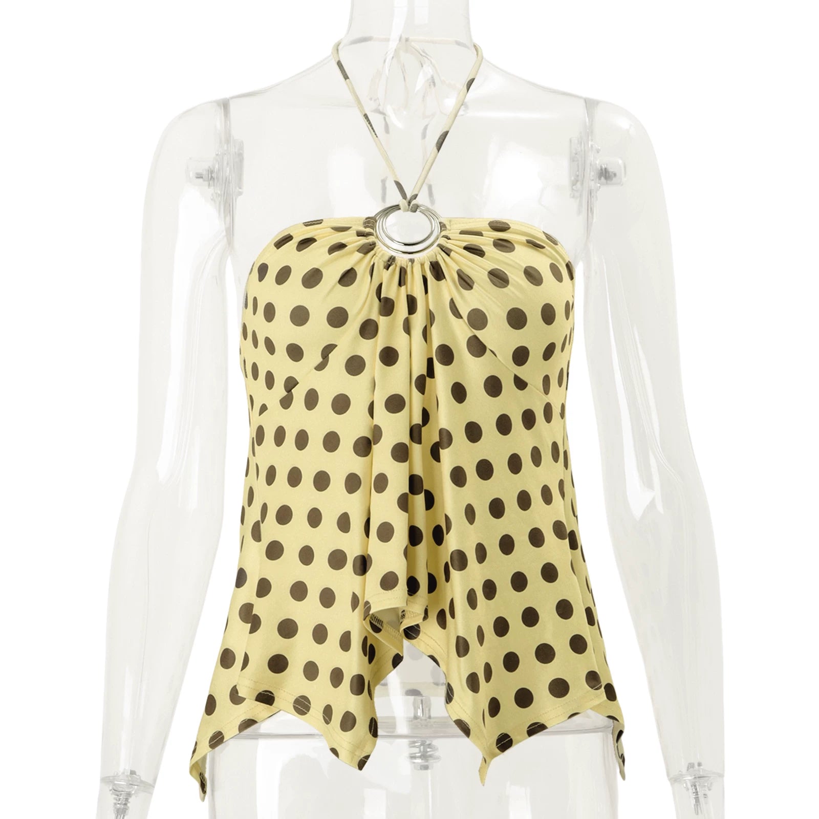 LaPose - Ellaina Polka Dot Halter Top