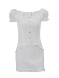 LaPose - Ellis Ruffle Eyelet Skirt Set