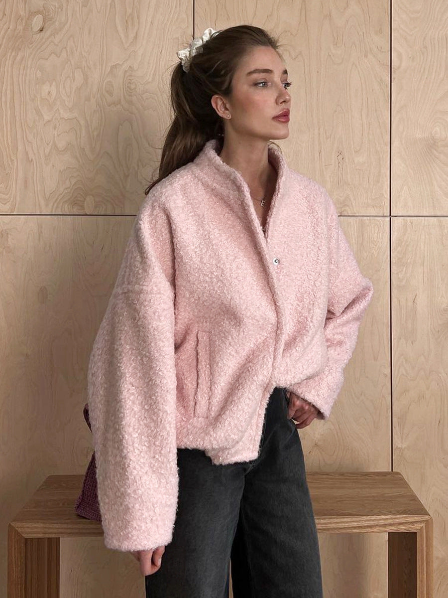 Ellisyn Pink Faux Fur Jacket [3KAN7NC4]