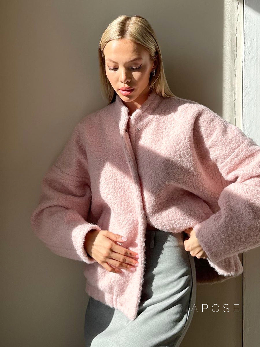 Ellisyn Pink Faux Fur Jacket [G5S980EN]