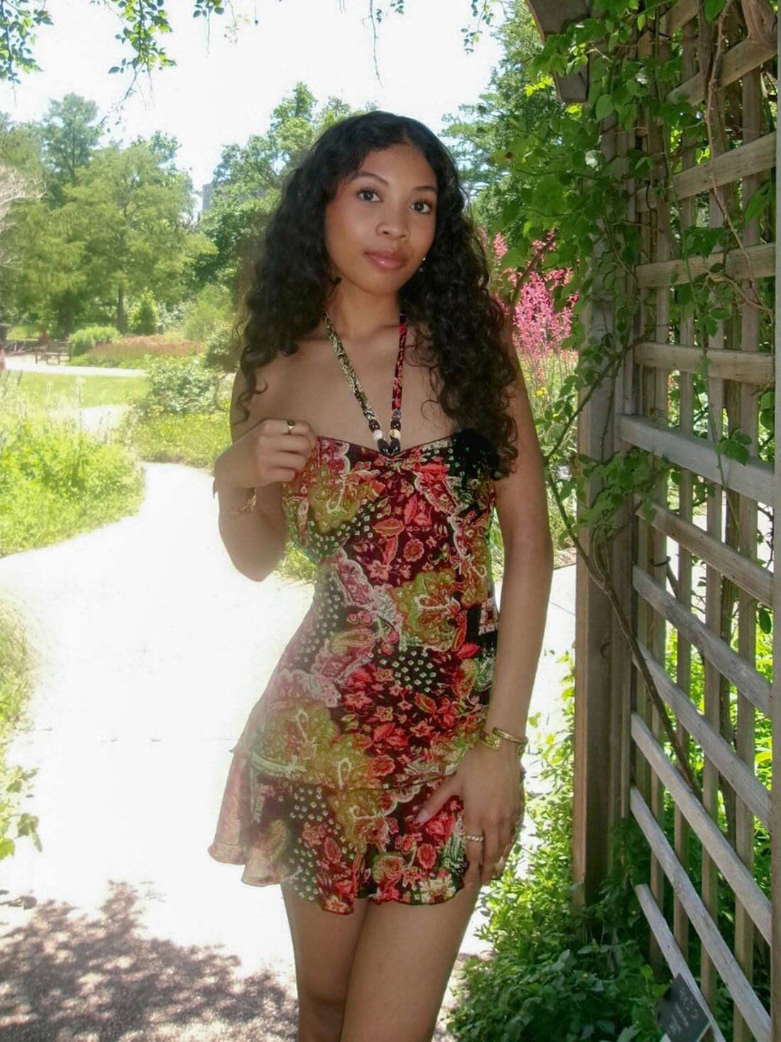 Elnora Printed Halter Mini Dress [ZV7VS1TY]
