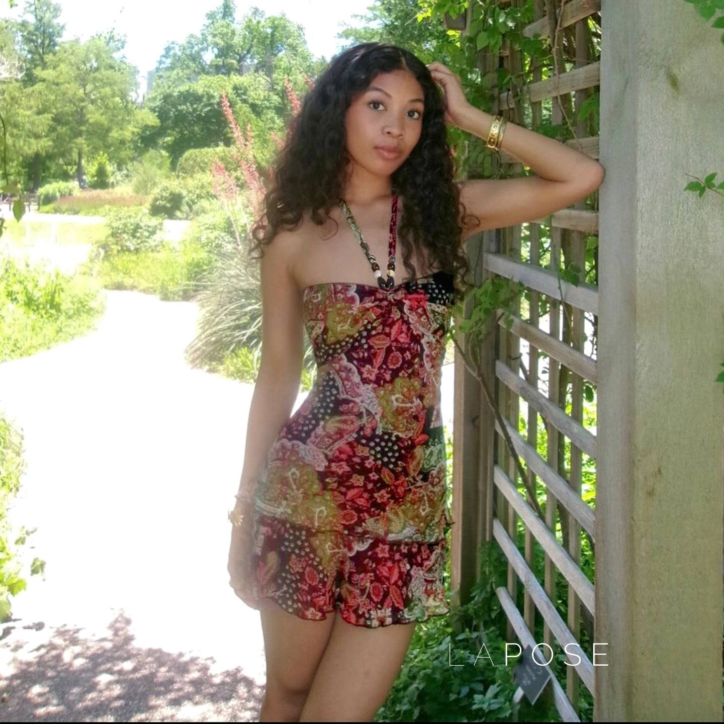 Elnora Printed Halter Mini Dress [IIBEY9F8]