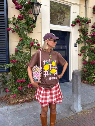 Elodie Limone Graphic Oversized T-shirt