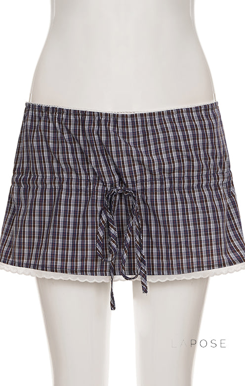 Elora Plaid Crop Skirt Set [JAGTZJAV]