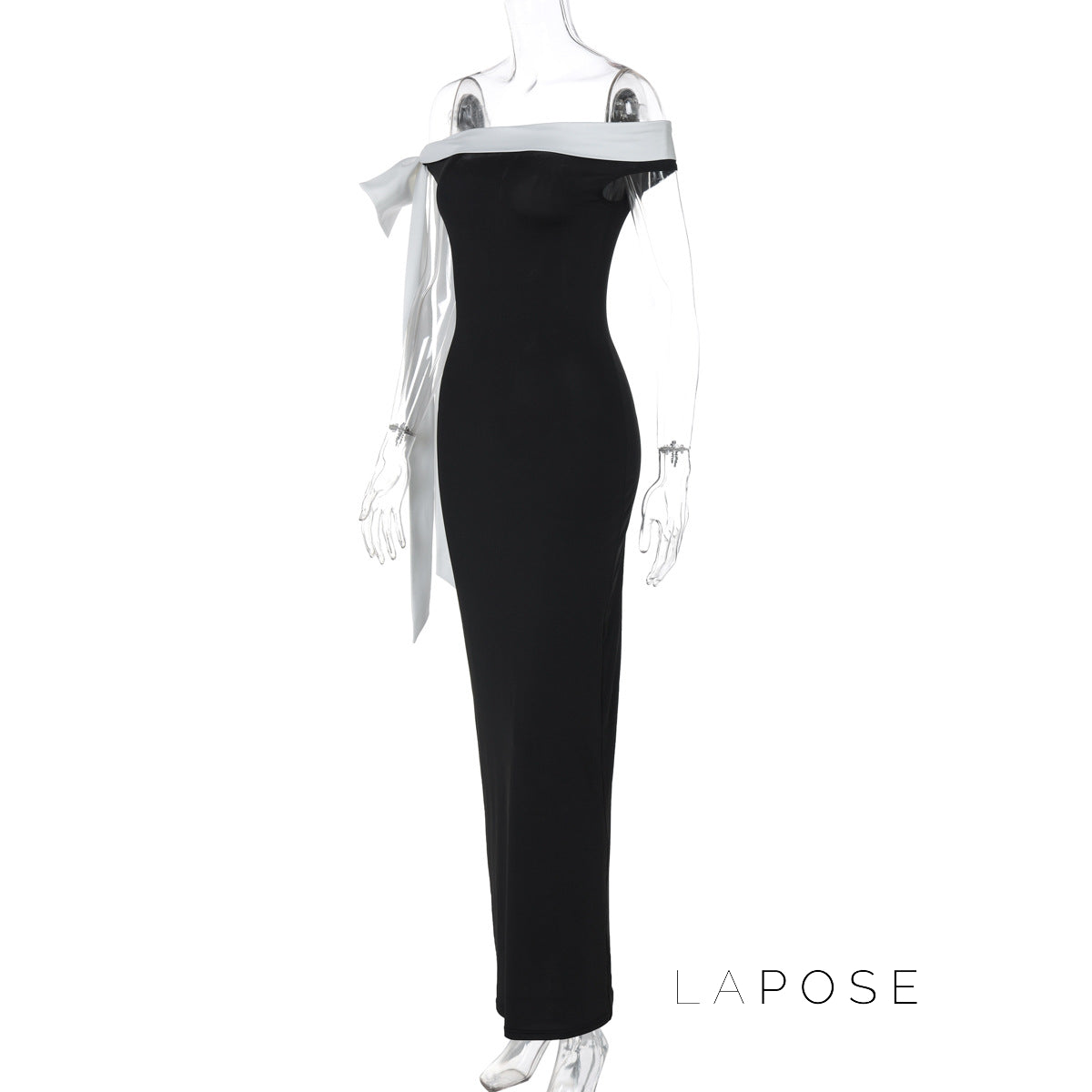 Elyanna Off Shoulder Bow Maxi Dress [EEUSI4FP]