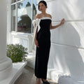 Elyanna Off Shoulder Bow Maxi Dress [PRLEORYZ]