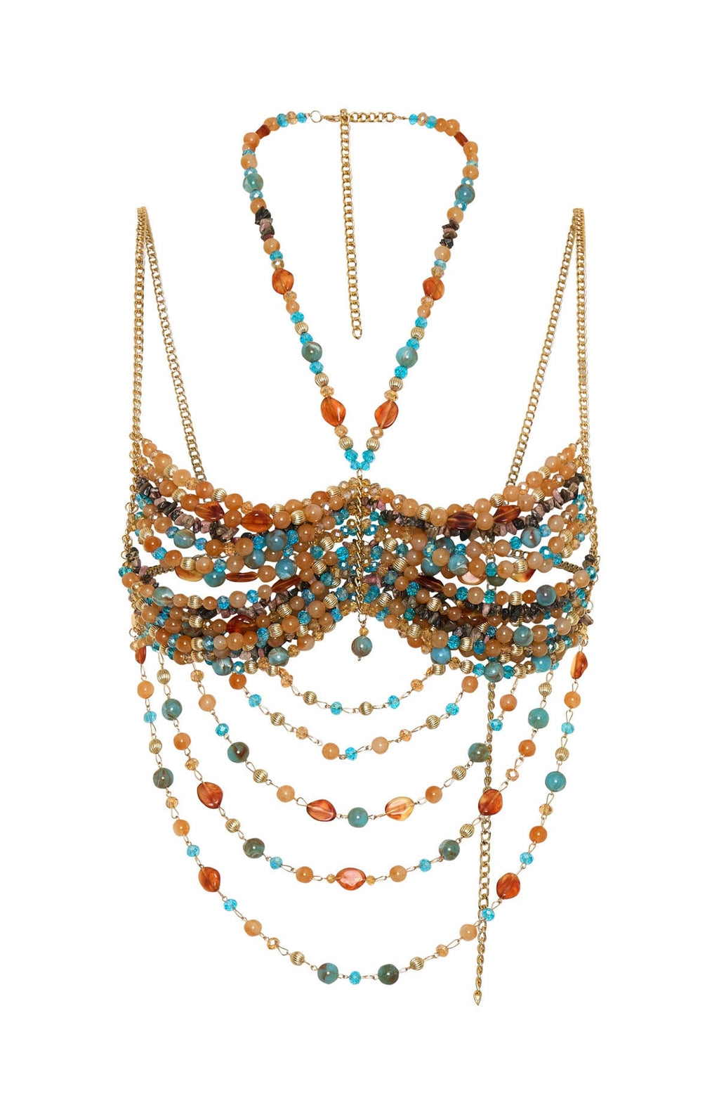 LaPose Elyn Beaded Halter Top