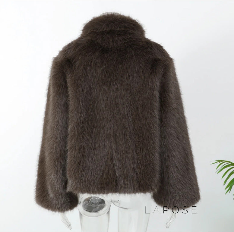 Eman Plush Faux Fur Jacket [2NILRKEO]