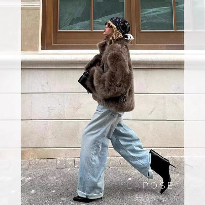 Eman Plush Faux Fur Jacket [J57Z1CO7]