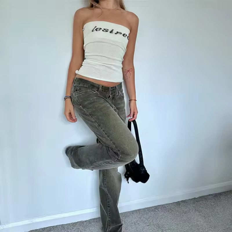 Emani Striped Asymmetric Crop Top [I8NTC0SI]