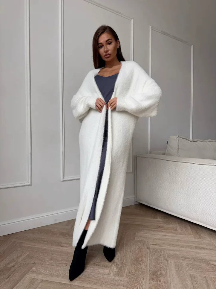 LaPose - Emarie Longline Fuzzy Knit Cardigan