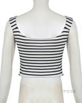 Emberlee Striped Square Neck Crop Top [2MPXTUO5]