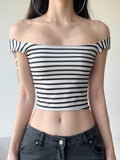Emberlee Striped Square Neck Crop Top [MB9XGTJ4]