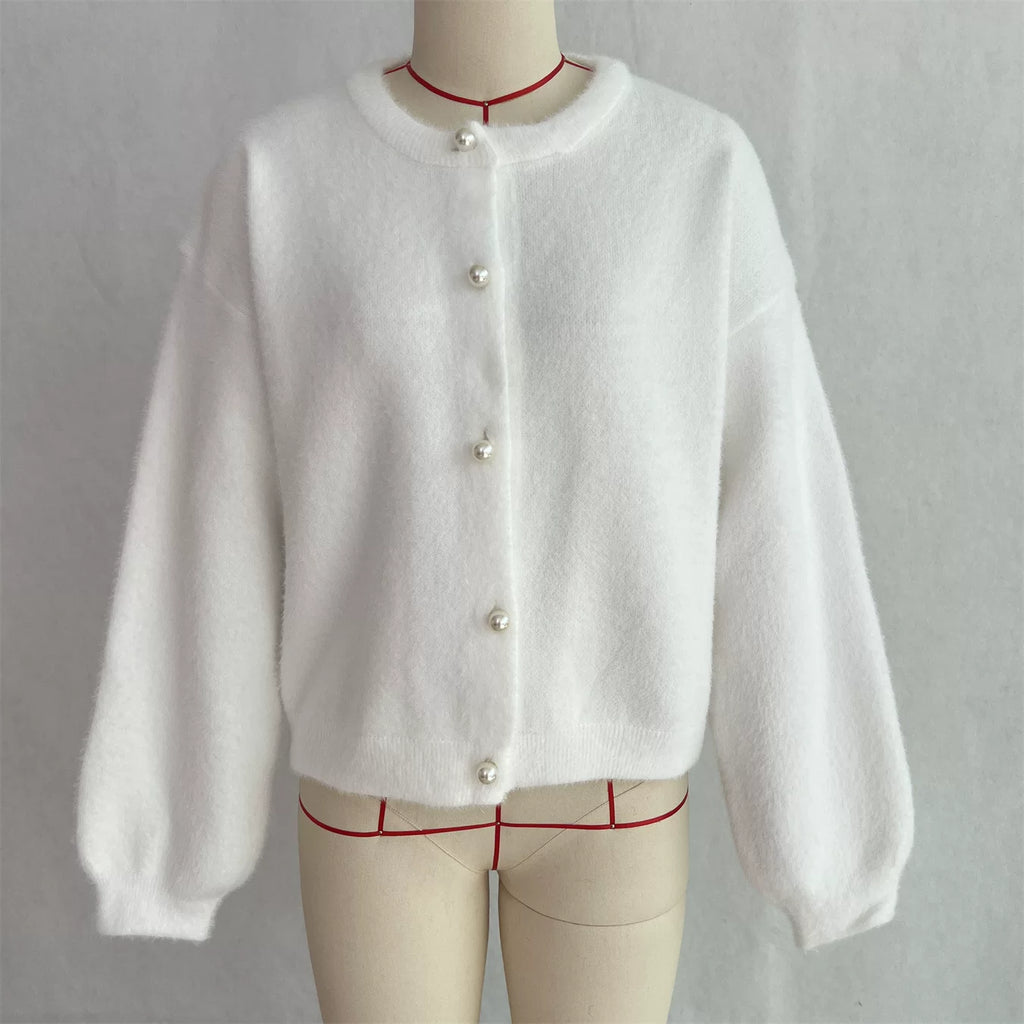LaPose - Emberleigh Pearl Button Knit Cardigan