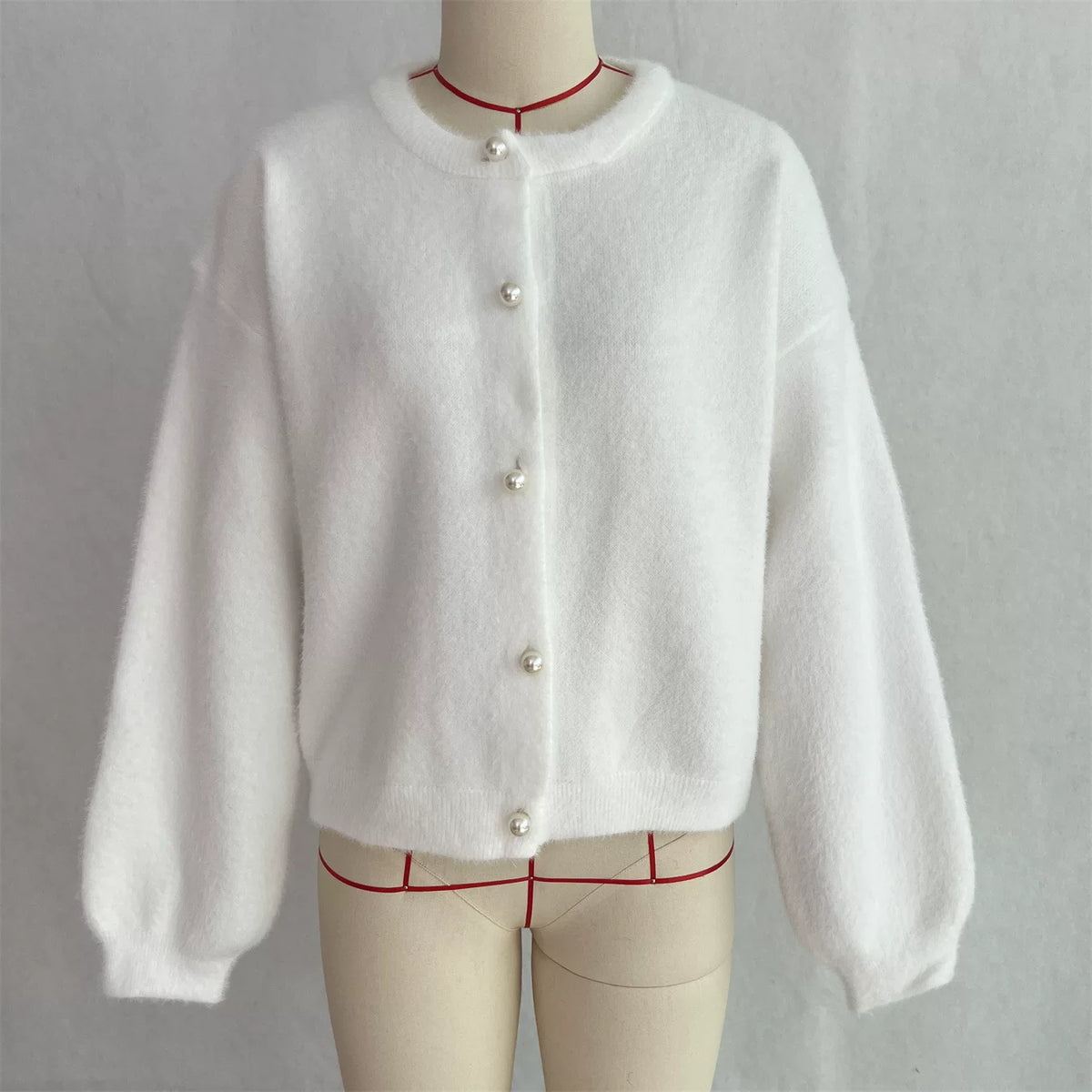 LaPose - Emberleigh Pearl Button Knit Cardigan