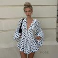 Embry Polka Dot Puff Sleeve Dress [RKA7V87C]