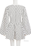 Embry Polka Dot Puff Sleeve Dress [BP1K815Q]