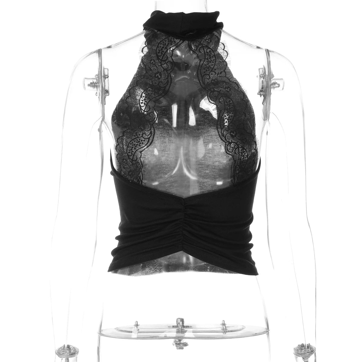 LaPose - Emeli Lace Backless Halter Top