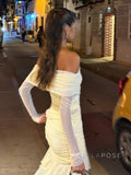 Emely Off-Shoulder Ruched Gown [XAAJ8THL]