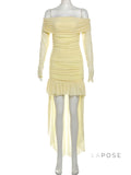 Emely Off-Shoulder Ruched Gown [ZJGVN3SS]