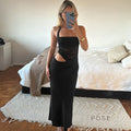Emi Pleated Halter Maxi Dress [PQ0AQ4CU]