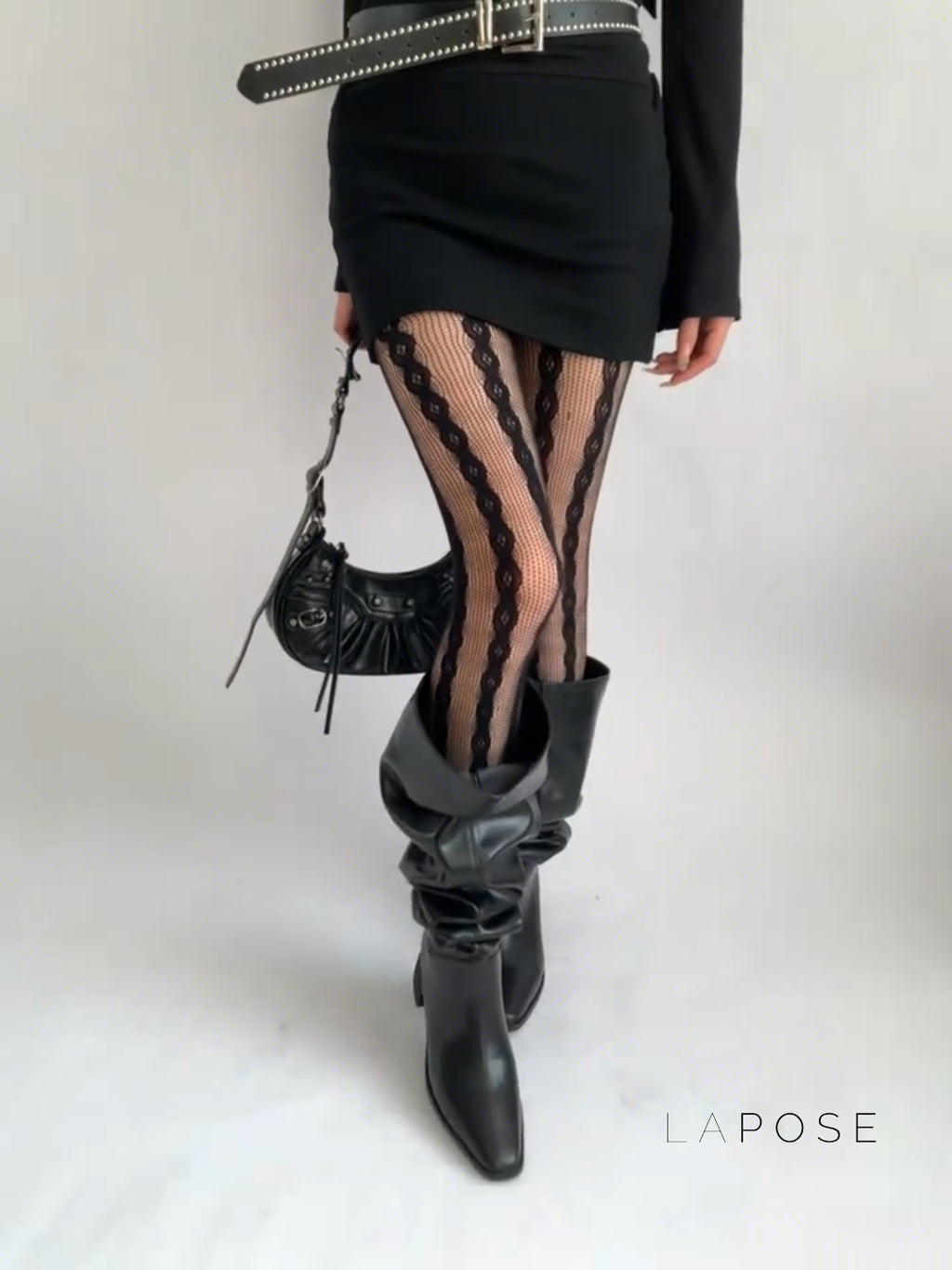 Emileigh Mesh Cable Tights [L1AFSPRX]