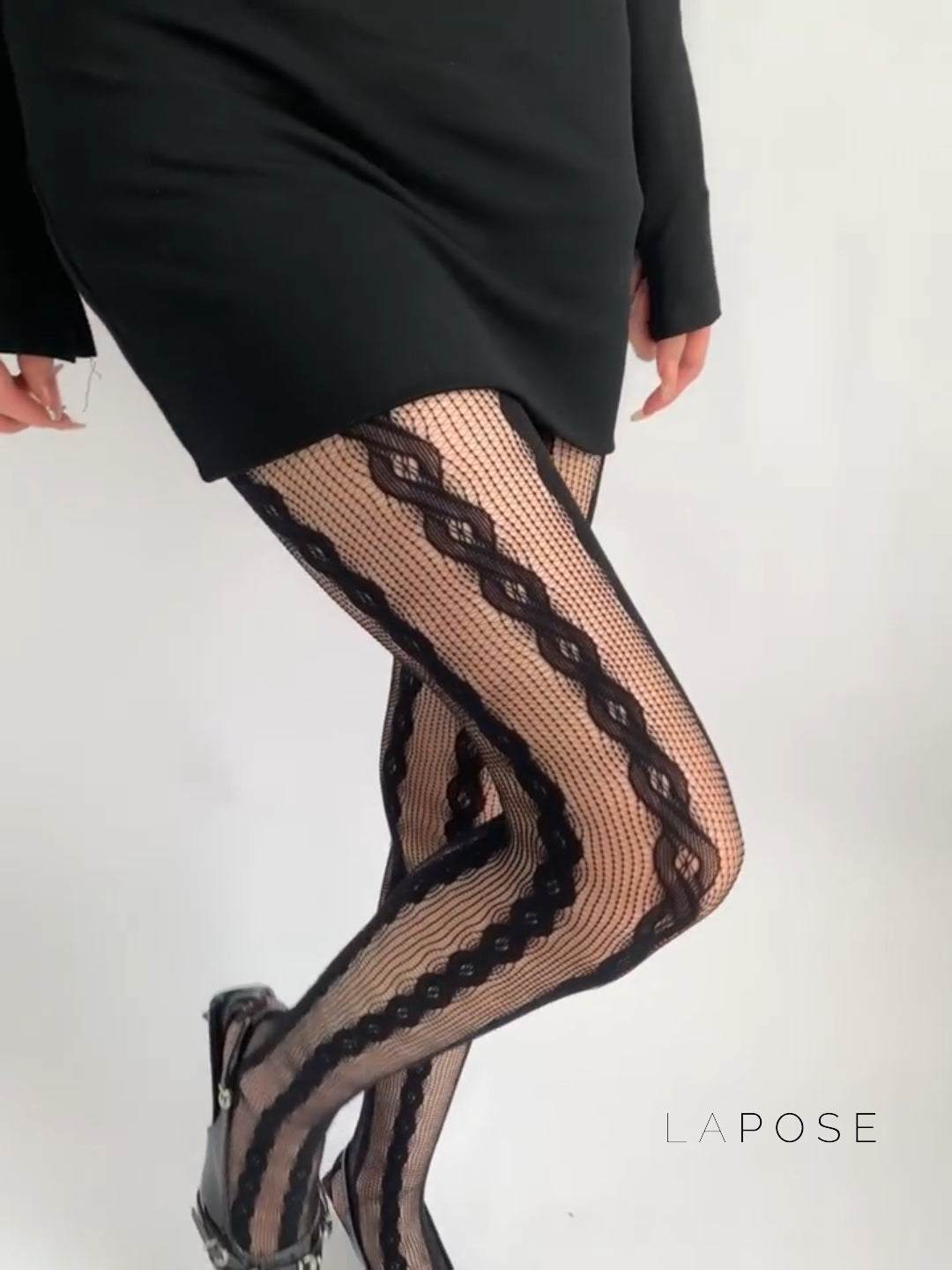 Emileigh Mesh Cable Tights [A3FWSDMC]