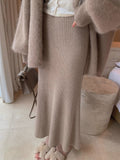Emilie Knit Fishtail Midi Skirt [VHK91X93]