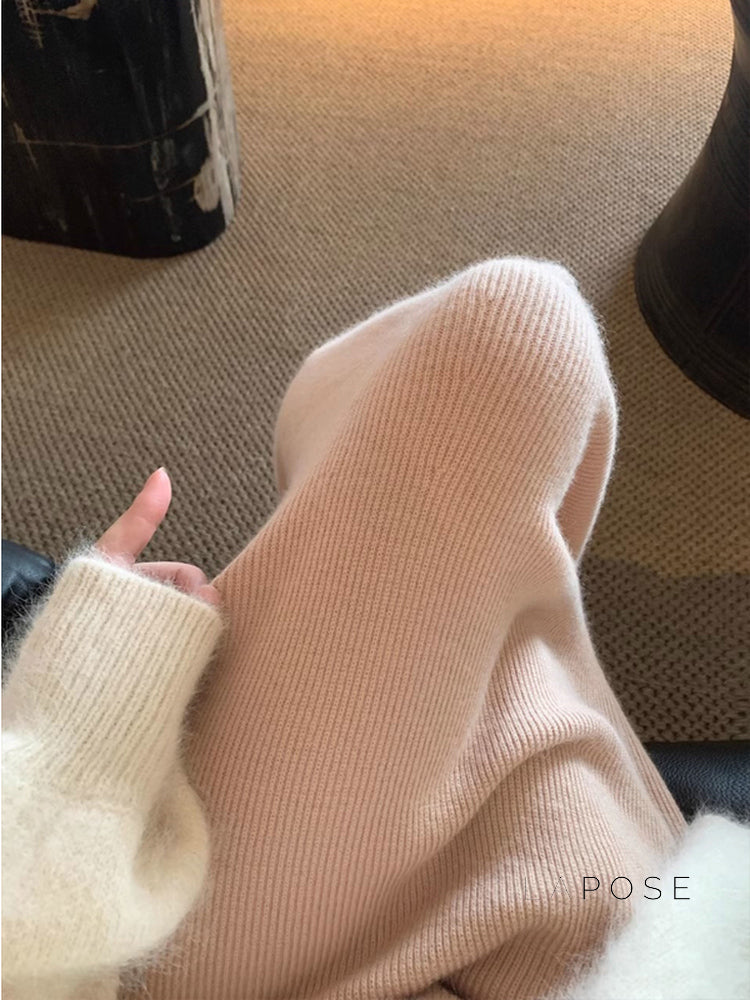 Emilie Knit Fishtail Midi Skirt [6INZKSZT]