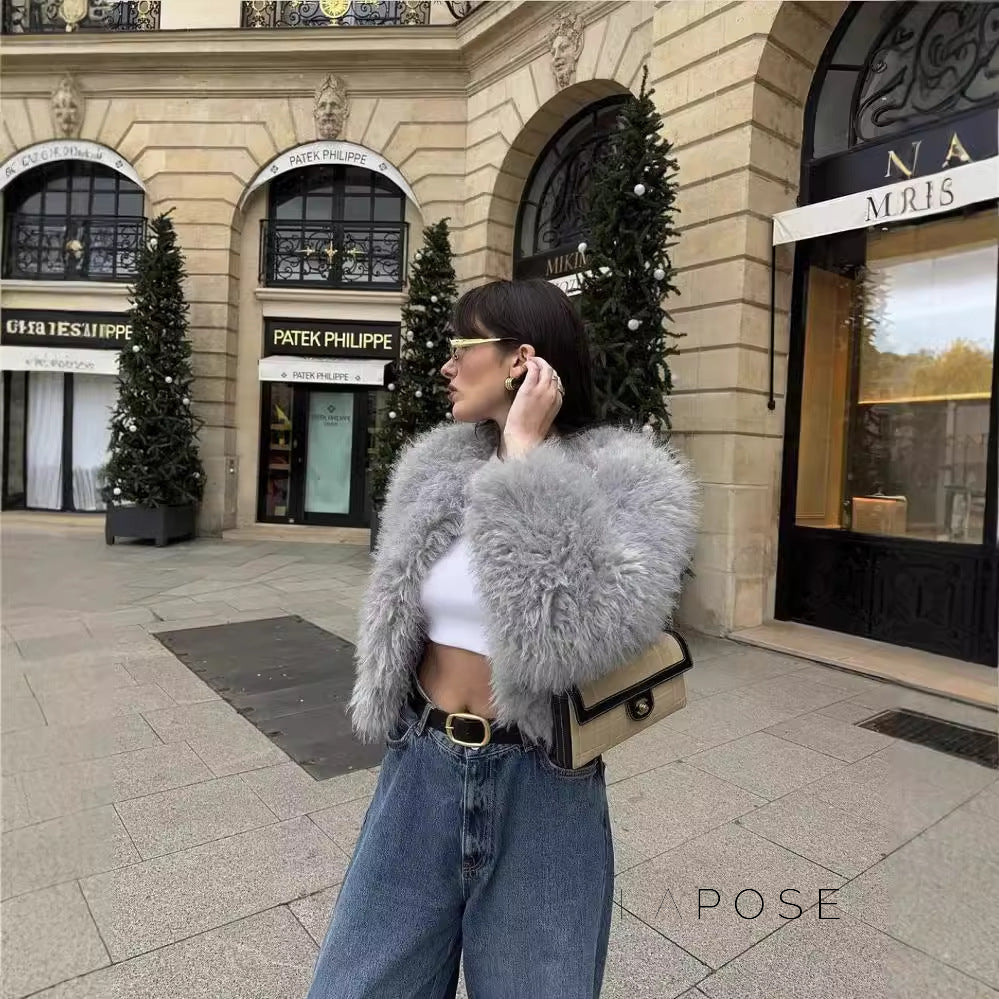 Emily Faux Fur Jacket [8ZW1C3DR]