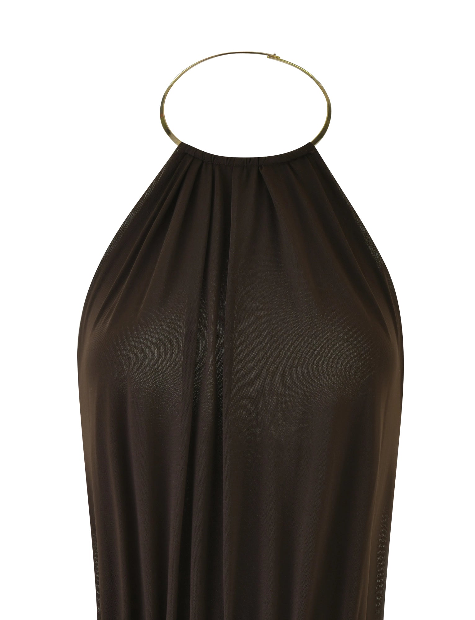 LaPose Emmalee Gold Detail Mini Dress - Brown