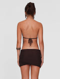 LaPose Emmalee Gold Detail Mini Dress - Brown