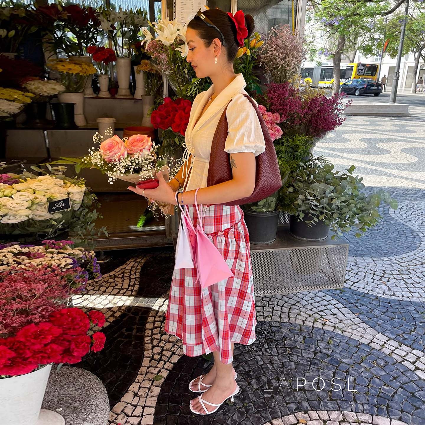 Emmarie Gingham A-Line Skirt [LN14TCHZ]